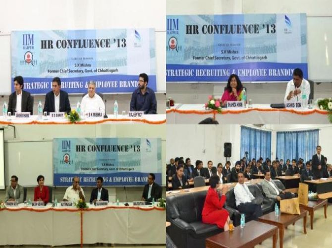 HR Confluence Collage (L to R- Clockwise from top- Inaugural Ceremony, Panel Discussion on Employee Branding, Dignitaries interacting with students, Panel Discussion on Transformation in Recruitment Culture)-.jpg